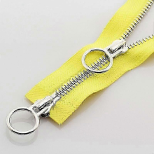(yellow, 90cm) Cerniera lunga in metallo aperta con doppio cursore per accessori di abbigliamento da giacca