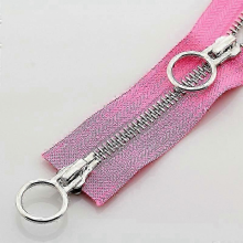 (pink, 70cm) Cerniera lunga in metallo aperta con doppio cursore per accessori di abbigliamento da giacca
