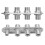 Aluminium 4 Port Car Hose Fitting AC Bulkhead 100mm Silver Replacement 9