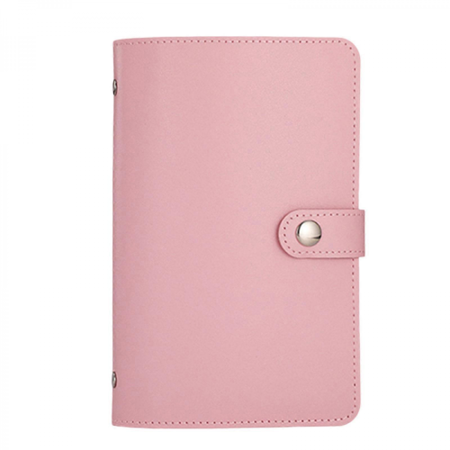 (Pink) Porte-billets en cuir violet à 50 compartiments pour collectionneurs