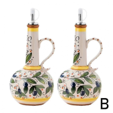 (Sydney, 2pcs) Italienische Keramik-Olivenölflasche, 700 ml, handbemalt, 26 Stück