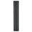(Black, 1600mm x 280mm) Flat Single Column Radiator Modern Designer Single Panel 2