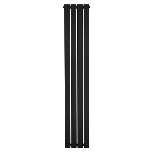(Black, 1600mm x 280mm) Flat Single Column Radiator Modern Designer Single Panel 1