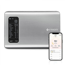 (Nutrition Scale) Küchenwaage, digitale Kalorienwaage in Gramm und Unzen, 19 Nährwertangaben, 5 kg Tragkraft, Edelstahl, KI-geprüft