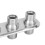 Aluminium 4 Port Car Hose Fitting AC Bulkhead 100mm Silver Replacement 10