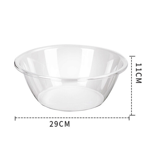 Transparent Wash Basin Plastic Dish Tub, Large Capacity, Durable 1