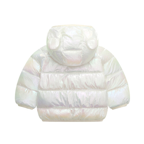 Kinderdonsjack met capuchon en berenoren, wit, maat 120 2