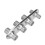 Aluminium 4 Port Car Hose Fitting AC Bulkhead 100mm Silver Replacement 15