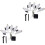 2Pcs Solar LED Robin String Lights White Acrylic for Garden Decor 5