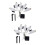 2Pcs Solar LED Robin String Lights White Acrylic for Garden Decor 9