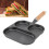 3-Section Cast Iron Breakfast Pan 18.5cm Non-Coating Frying Pan 15