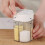 4-Compartment Clear Spice Box, Portable PP/PS, 40g White 5