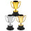 Attendance Trophy Award Plastic Silver 3Pcs 3