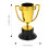 Attendance Trophy Award Plastic Silver 3Pcs 5