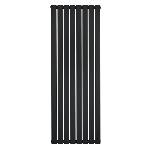 (Black, 1600mm x 560mm) Flat Single Column Radiator Modern Designer Single Panel 1