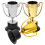Attendance Trophy Award Plastic Silver 3Pcs 8