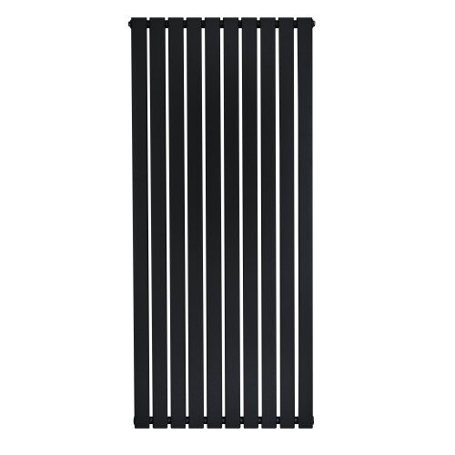 (Black, 1600mm x 700mm) Flat Single Column Radiator Modern Designer Single Panel 1