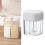 4-Compartment Clear Spice Box, Portable PP/PS, 40g White 10