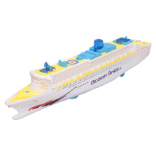 Kids Cruise Ship Model with Sound LED Lights, Rotating Ocean Liner Toy