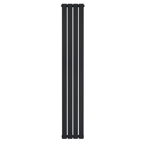 (Black, 1800mm x 280mm) Flat Single Column Radiator Modern Designer Single Panel 1