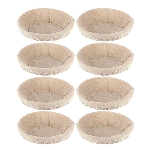 32Pcs Reusable Cotton Linen Bread Baking Cloth Basket Covers Beige 1