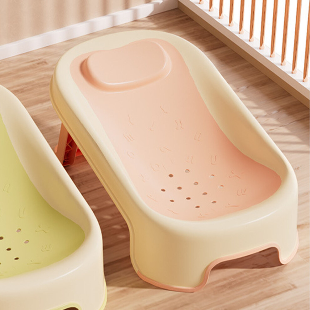 Baby Bath Support Tub Slipless Plastic For Newborns Pink