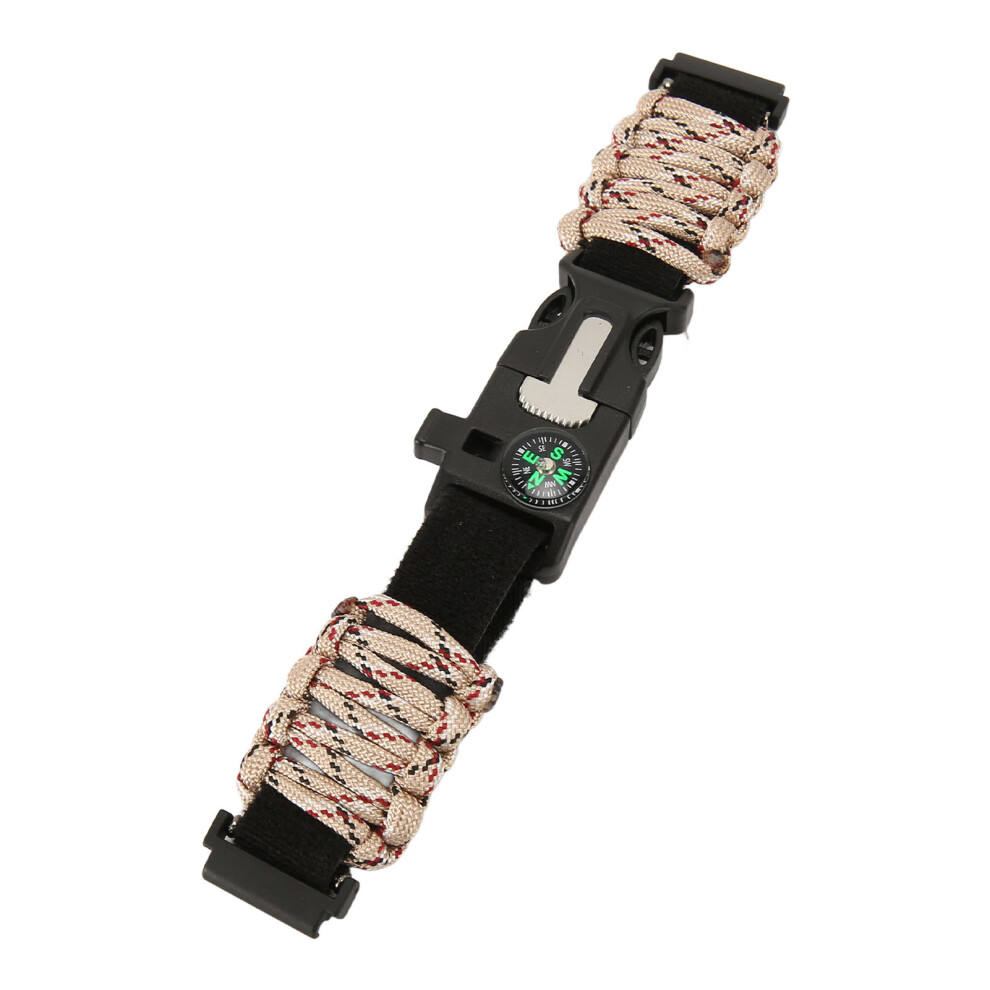6-In-1 Paracord Watch Band 22Mm Nylon Camouflage With Fire Starter & Compass 7901387172812