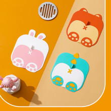 Cartoon Style Silicone Shower Drain Stopper, Odour Resistant, Orange