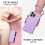 Magnetic Flip Wallet Case for iPhone 15 Pro Purple with 9 5