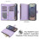 Purple RFID-Blocking Flip Wallet Case for Samsung Galaxy 2