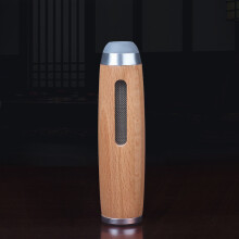 Windproof Outdoor Ashtray With Beech Wood Build, Universal Cigarette Holder With Silicone Sleeve Portable Ash Catcher For Car Office Indoor Use