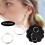 Hinged Hoop Huggie Earrings Silvery 1 Pair 6
