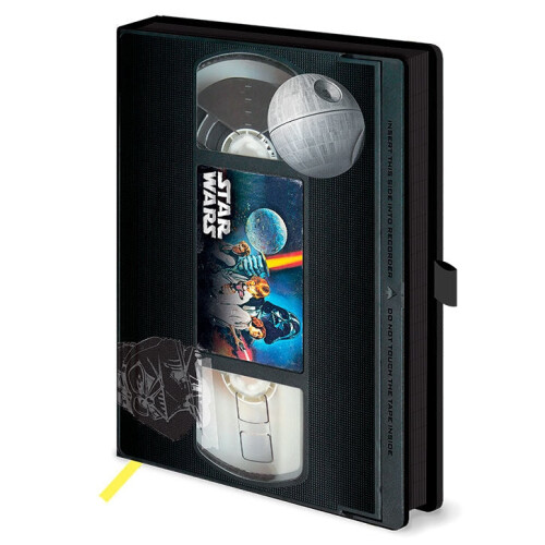 Star Wars VHS-Notizbuch im A5-Format mit Seiten in Premiumqualität