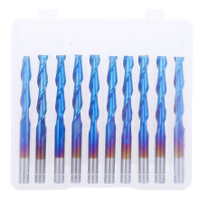 Excellent Performance Nano Blue Coated Tapered Ball Nose End Mills Solid Carbide Router Bits For3D Contouring And Detailed Carving