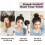 Aplique de cabelo humano com coque desarrumado e elástico, cor natural. 4