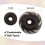 Aplique de cabelo humano com coque desarrumado e elástico, cor natural. 5