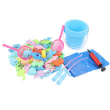 Gioco di pesca magnetico con giocattoli gonfiabili per piscina e vasca da bagno per bambini, giocattolo educativo STEM per la coordinazione
