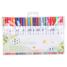 Duální akvarelové fixy s 36 barvami, jemné a měkké štětcové hroty, netoxický inkoust bez kyselin pro bullet journal, kaligrafii, kreslení,