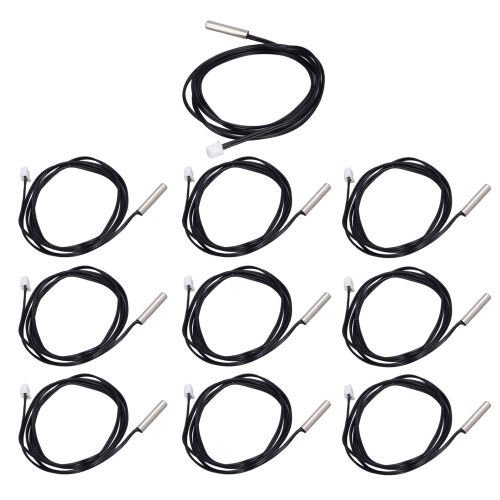 Stainless Steel Housing Waterproof Temp Sensor Probe NTC Thermistor Temperature Sensor Probe Anti Rust Moisture Proof Compact Structure Quick
