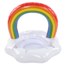 Hot Tub Accessories Floating Drink Holder Inflatable Cup Holders Drink Floaties With Rainbow Pattern Large Capacity Multi Use Stylish Design Vibrant