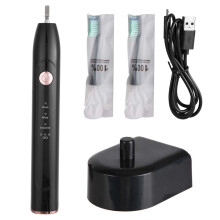 Leistungsstarke Schallzahnbürste mit wiederaufladbarem Akku und USB-Schnellladefunktion, wasserdicht nach IPX7 und mit integriertem Timer für
