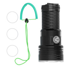 Scuba Diving Flashlight Rechargeable Flashlight Super Bright LED Flashlight USB Flashlight with SOS and Stepless Dimming Functions