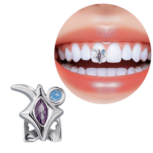 Γεωμετρικό πολύχρωμο Zirconia Dentals εξάρτημα σχαρών χαλκού κοσμήματος διευθετήσιμο 1
