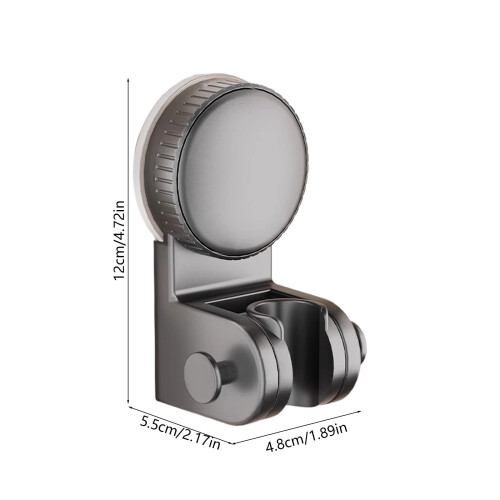 AuroraX shower head holder gray adjustable wall mount with 2