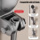 AuroraX shower head holder gray adjustable wall mount with 5