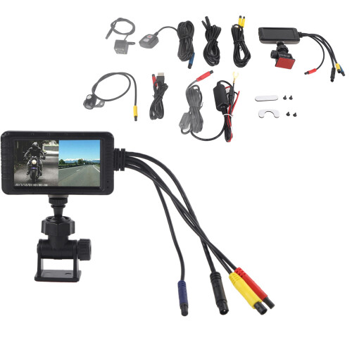 Motorcycle DVR Dash Camera With Night Vision Function And Shockproof Design1080P HD Real Time Video Recorder For Front Rear Coverage