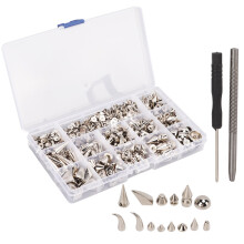 Not Easy To Rust Punk Spike Rivets Kit Zinc Alloy Rivets Durable Screw Back Design Fashionable Leathercraft Accessories DIY Decoration Tools Wide