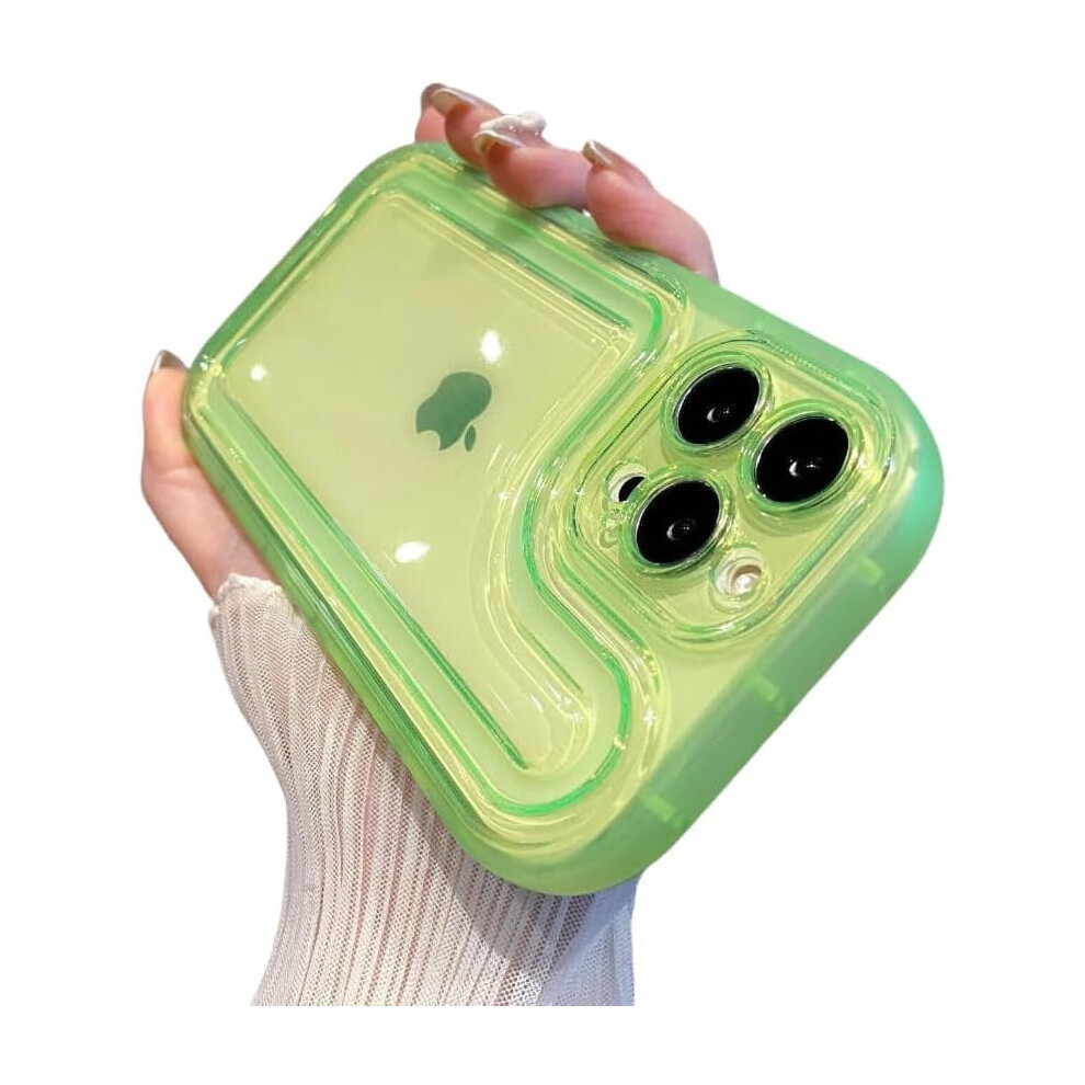 Colorful Clear Soft Silicone Phone Case Â Macaron Light Anti-Drop & Wear-Resistant, Compatible With Iphone 15/14/13/12/11 Green 9181073411014