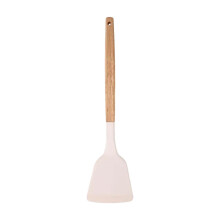 Silicone Kitchen Utensil Set with White Wooden Handles – Nonstick, Heat Resistant, Compatible with All Cooktops