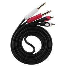 Oxygen Free Copper Wire Audio Adapter Cable Gold Plated Connector Corrosion Resistant Dual RCA Plug Stereo Audio Signal Double Shielding High
